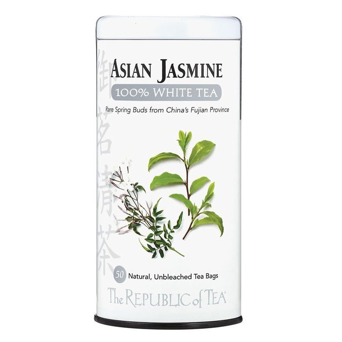 The Republic of Tea, Asian Jasmine White Tea, 50-Count N19