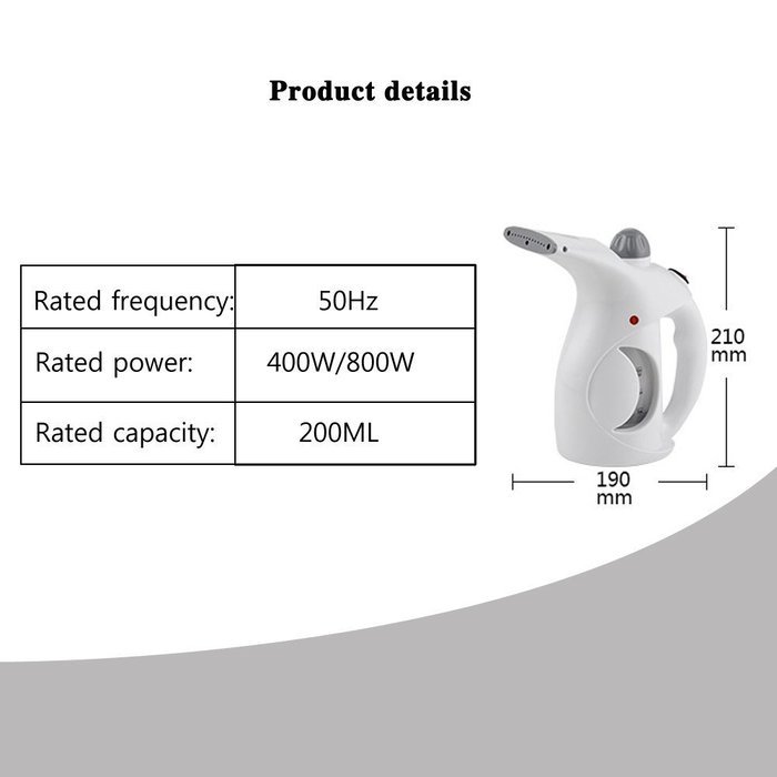 Handheld Garment Steamer Fabric Steamer Facial Steamer Househould Vapor Steamer Fast Heat up and Easy to Use for... N3