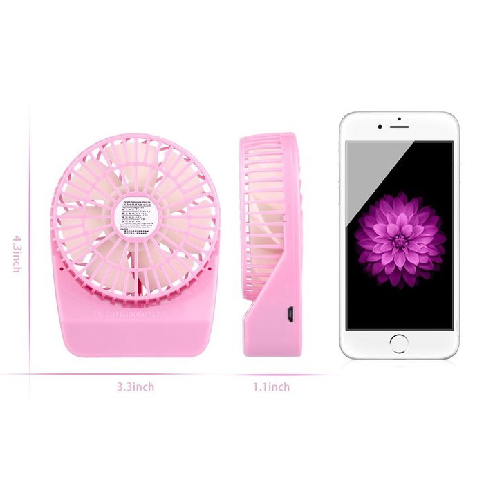 D-FantiX 3-inch Mini Portable Fan 4 Speeds Rechargeable USB Desktop Fan Personal Fan Small Handheld Fan Battery... N12