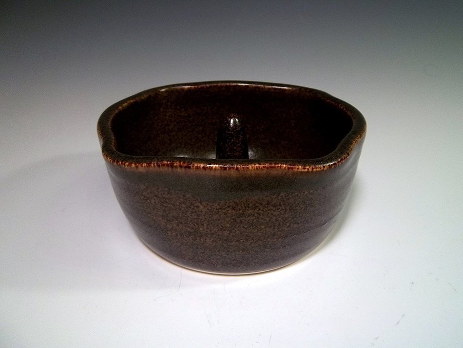 Brown Apple Baker Stoneware Ceramic Pottery N2