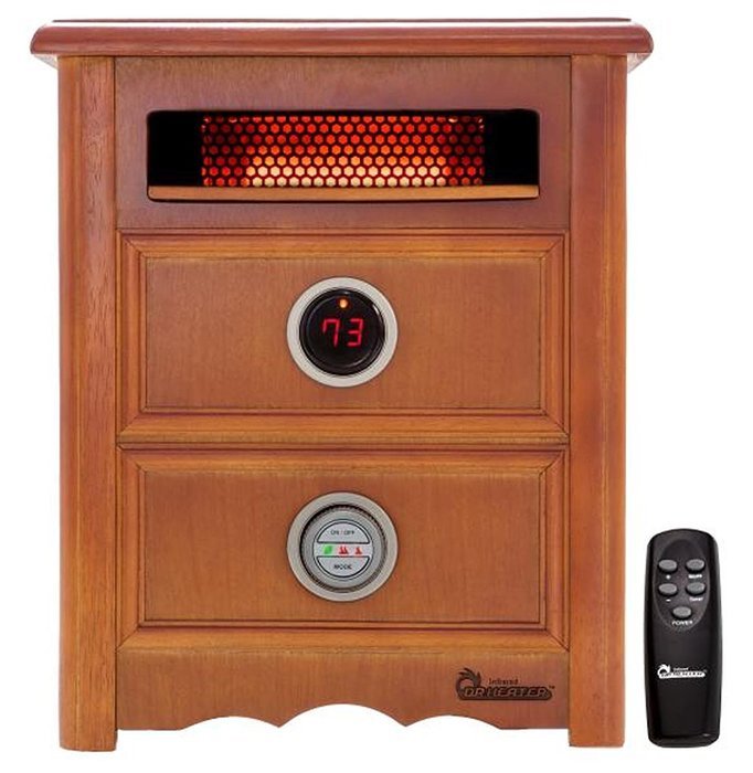 Dr. Infrared 1500W Electric Nightstand Heater with Remote (Pair) N4