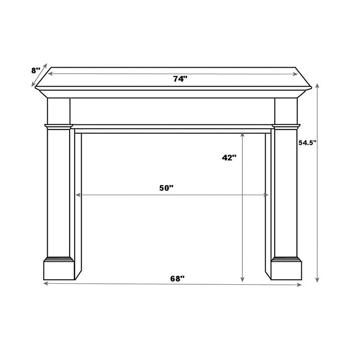 Pearl Mantels Jefferson Wood Fireplace Mantel Surround N4