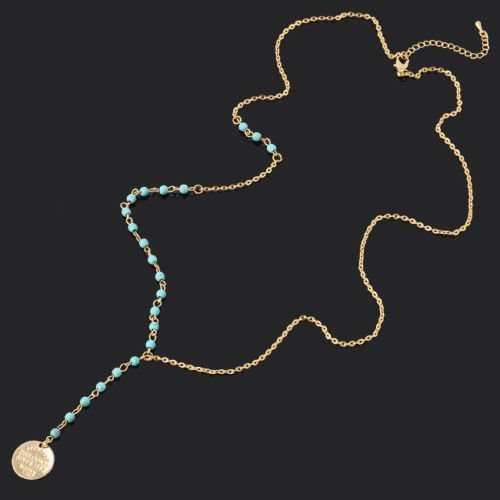 Women Stylish Gold Plated Geometry Pendant Charms Long Chain Necklace Jewelry N3