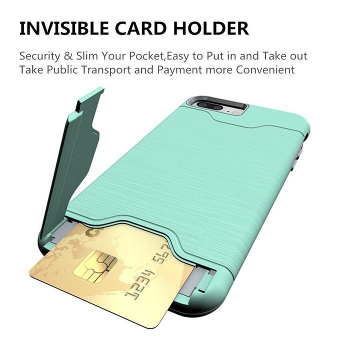 iPhone 7 Card Holder Case,Inspirationc Shockproof Anti-scratch Hard Shell Carrying Case Cover for iPhone 7 4.7... N10