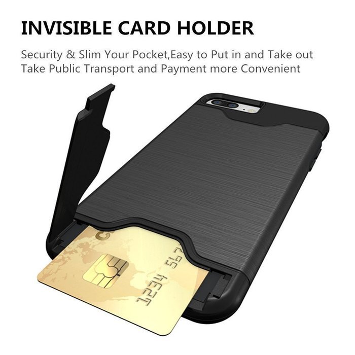 iPhone 7 Card Holder Case,Inspirationc Shockproof Anti-scratch Hard Shell Carrying Case Cover for iPhone 7 4.7... N13