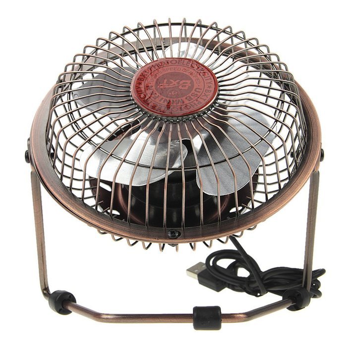 BXT 360 Degree Rotating USB Cooling Table Vintage Retro Metal Electric Home Office PC Laptop Desktop Portable... N23