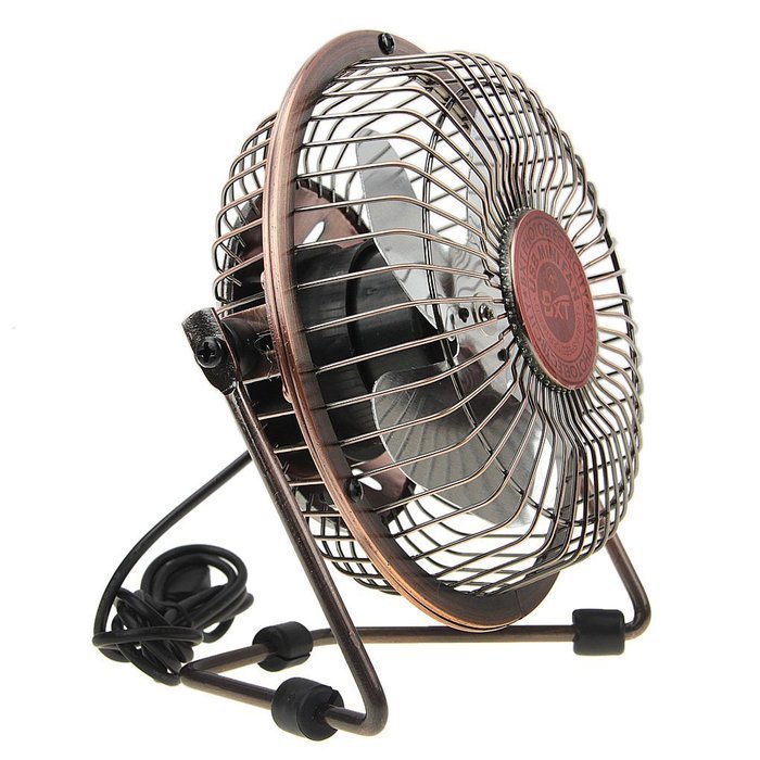 BXT 360 Degree Rotating USB Cooling Table Vintage Retro Metal Electric Home Office PC Laptop Desktop Portable... N24