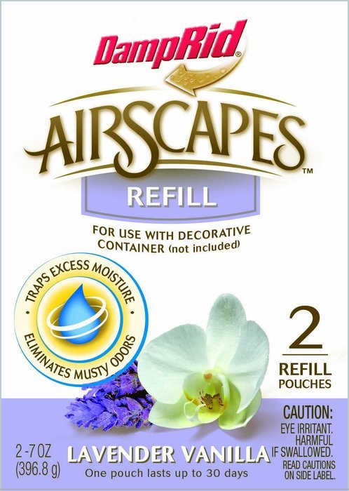 DampRid AS20FS Airscapes Dehumidifier Refill Pouches, Fresh Scent, 2-Pack N2