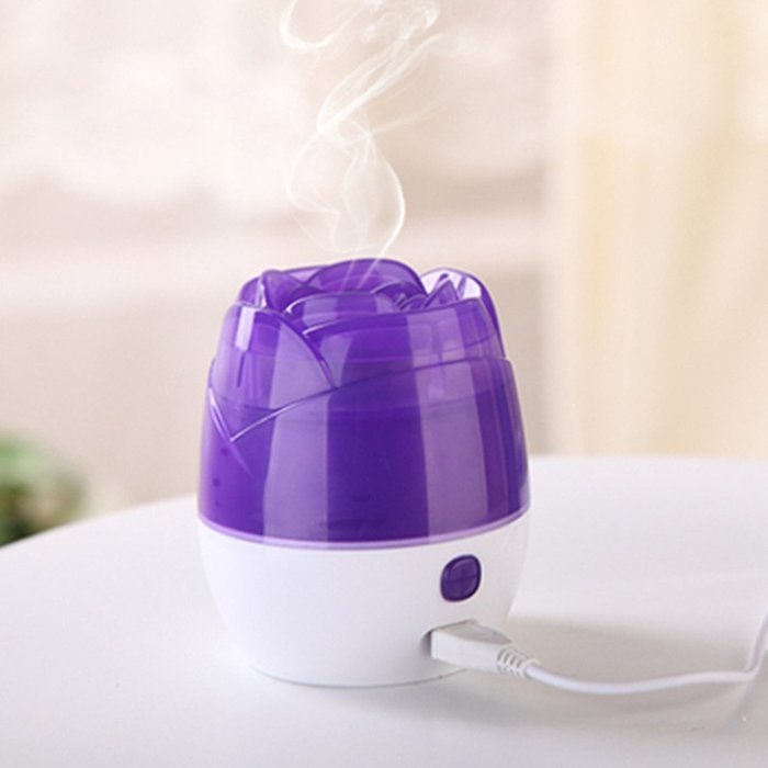 JoJoauto Mini USB Desk Roses Dazzle Humidifier Freshener Household Office Home Air Cleaner Purifier (Purple) N4
