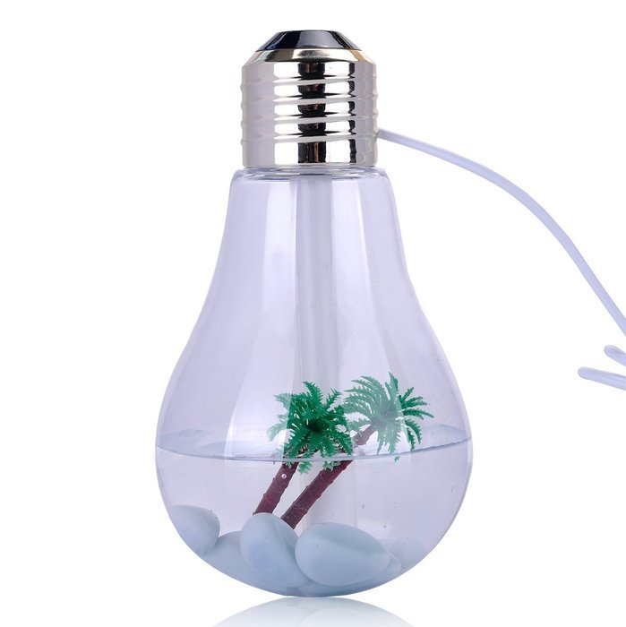 USB Mini 400ml Colorful Bulb humidifier Air Purifier Atomizer with colorful Night Light for Household Office Bedroom... N3