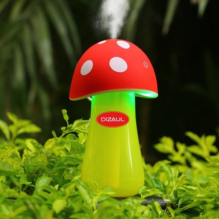 Ultrasonic Cool Mist Humidifier,Dizaul Mushroom Humidifier 200ml for skin moisturing,stealth mask with No Noise... N23