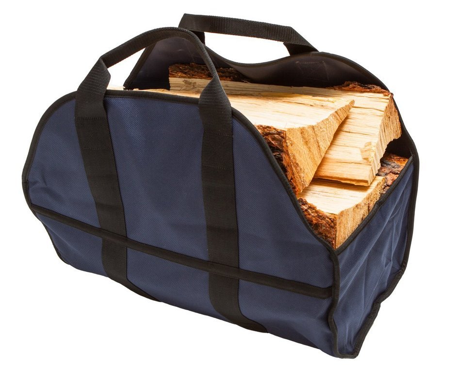 Premium Log Carrier & Wood Tote by SC Lifestyle (Navy Blue) N2