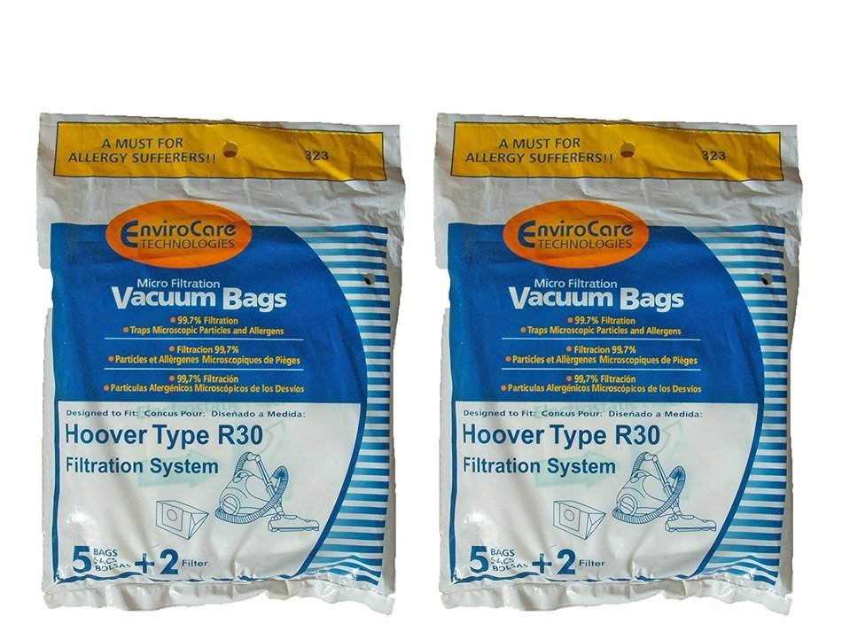 10 Hoover R30 Allergy Vacuum BAG + 4 Filters, Canister Vacuum Cleaners, 40101002, S1361, Type R30 Bags