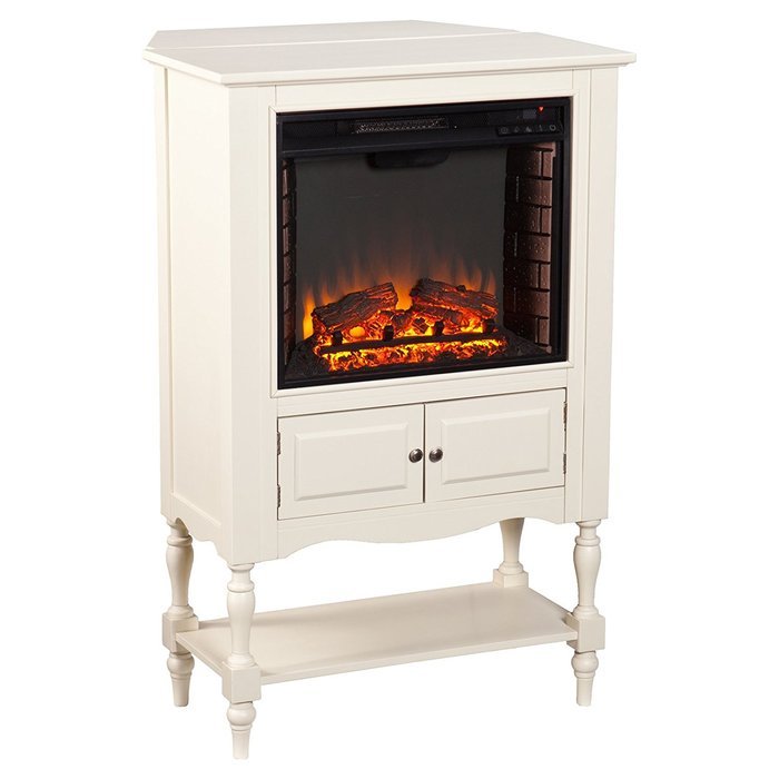 Southern Enterprises Catalyne Vertical Console Fireplace - White N9