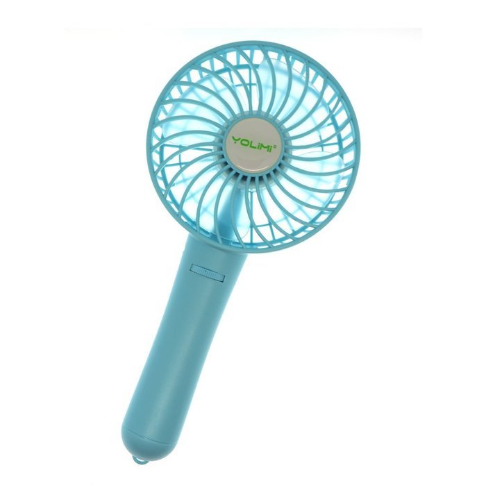LIPPO Household USB Fan Portable Summer Cooling Fan 2-way Powered Convenient Mini Cooler (Palm-Leaf 183, Black) N20
