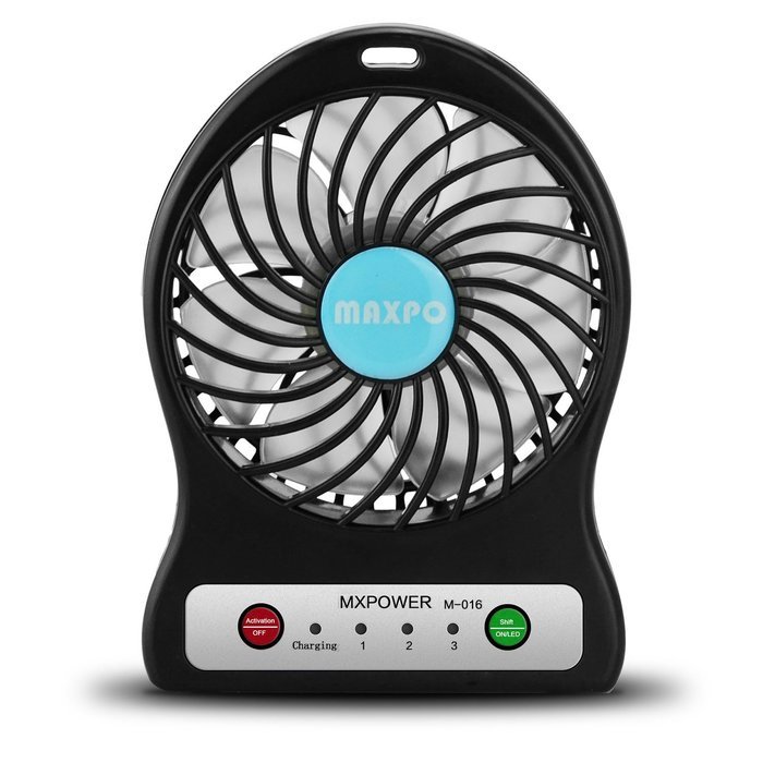 Number-One Portable Mini Fan 3.5-inch 3 Speeds Electric Desktop Fan Rechargeable Battery/ USB Powered Personal...