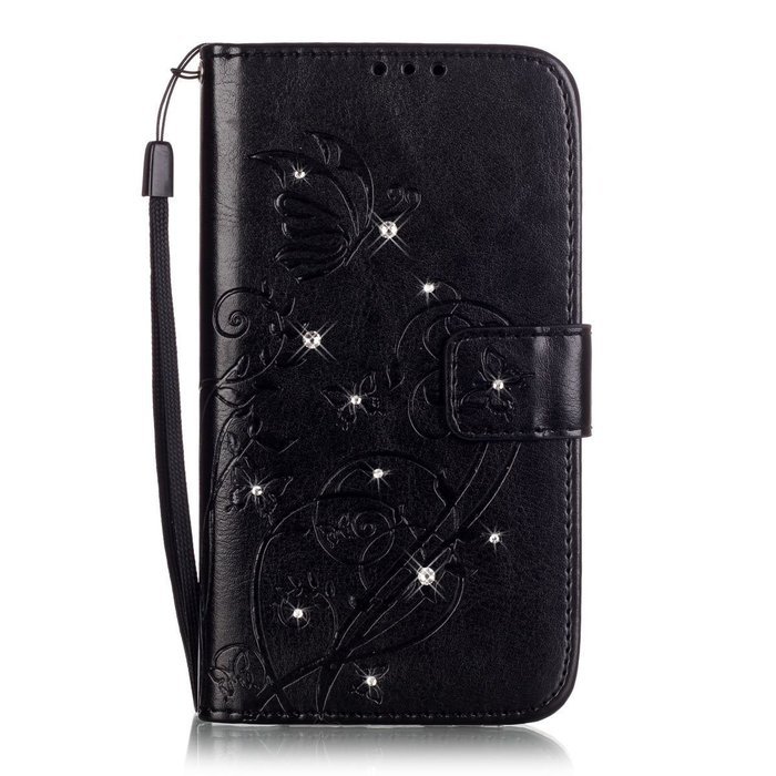 Spritech(TM) Pu Leather Bling Phone Case For LG G Stylo 2 LS775/LG Stylus 2 K520,Handmade Crystal Accessary Flower... N22