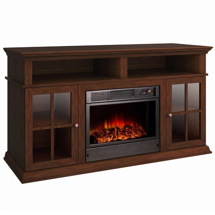 Argo Furniture Alessandra Electric Fireplace, Walnut N12