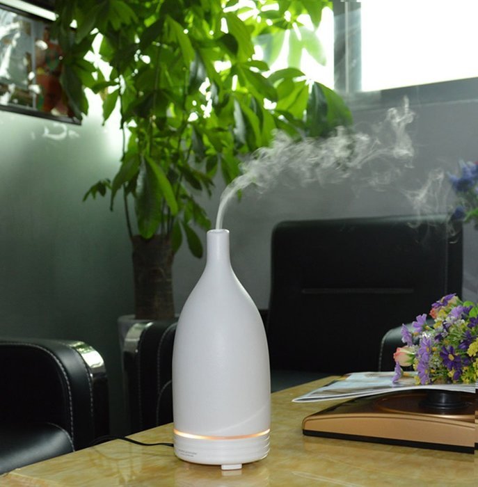 Samyo Ceramic Vase Aromatherapy Essential Oil Purifier Diffuser Air Humidifier (white) N8
