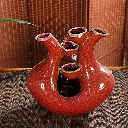 FEI&S Creative ceramic fountain water ornaments home decorations humidifier flowing water fountain in the living... N15