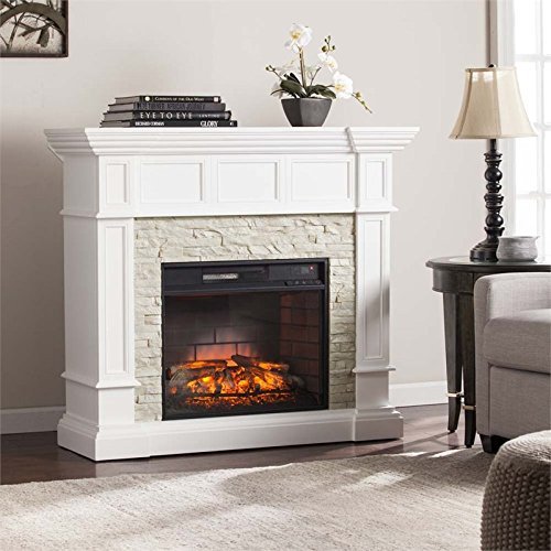 Southern Enterprises Merrimack Corner Infrared Electric Fireplace N4