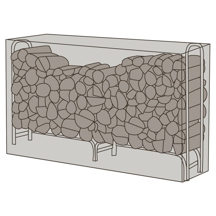 Budge All-Seasons Log Rack Cover P9A12SF1, Tan (2-ft L x 8-ft W x 4-ft H)