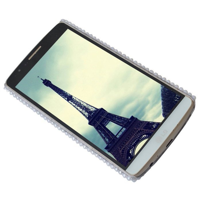 Spritech(TM) Bling Hard Clear Phone Case For LG spirit h440 C70/LG Escape 2/LG Logos,3D Handmade Yellow Silver... N24