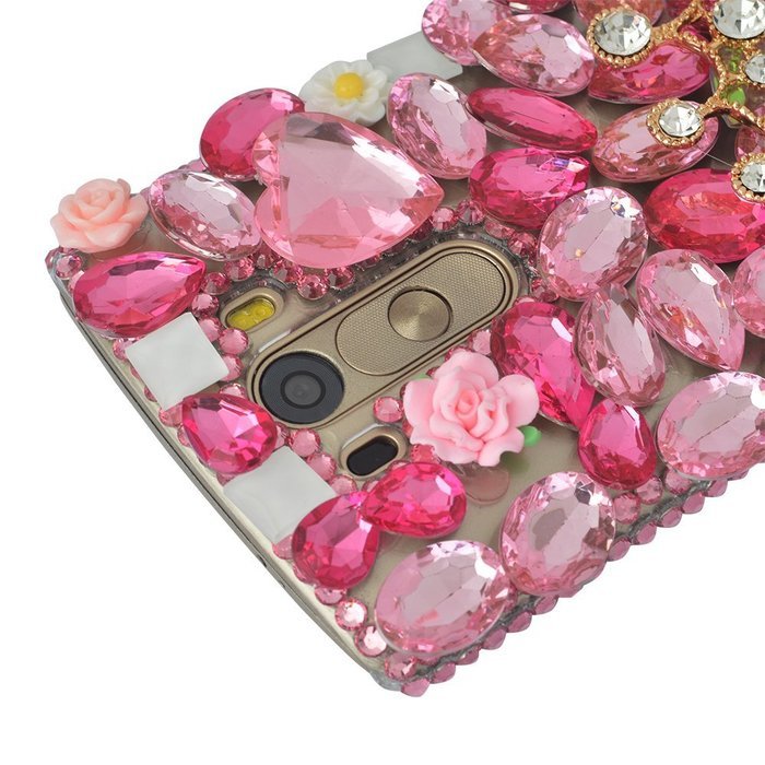 Spritech(TM) Bling Hard Clear Phone Case For LG spirit h440 C70/LG Escape 2/LG Logos,3D Handmade Yellow Silver... N29