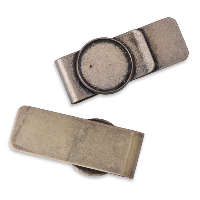 5pcs 20*55mm Fashion Simple Stainless Steel Money Clip Man Clamp Holder For Money Wallet,Card Holder,ANtique Bronze N3