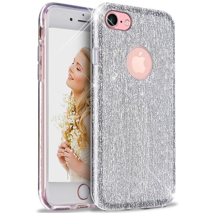 iPhone 7 Case,iPhone7 Case,ikasus Mini Love Heart Glitter Bling Crystal Rhinestone Diamonds Clear Rubber Golden... N35
