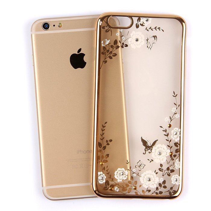 iPhone 7 Case,iPhone7 Case,ikasus Mini Love Heart Glitter Bling Crystal Rhinestone Diamonds Clear Rubber Golden... N37