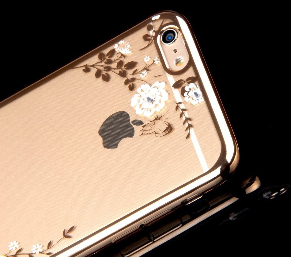 iPhone 7 Case,iPhone7 Case,ikasus Mini Love Heart Glitter Bling Crystal Rhinestone Diamonds Clear Rubber Golden... N38
