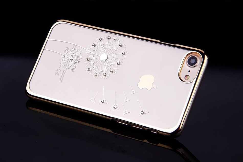iPhone 7 Case,iPhone7 Case,ikasus Mini Love Heart Glitter Bling Crystal Rhinestone Diamonds Clear Rubber Golden... N39