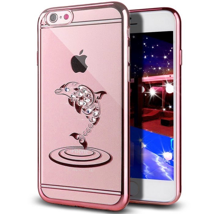 iPhone 7 Case,iPhone7 Case,ikasus Mini Love Heart Glitter Bling Crystal Rhinestone Diamonds Clear Rubber Golden... N40