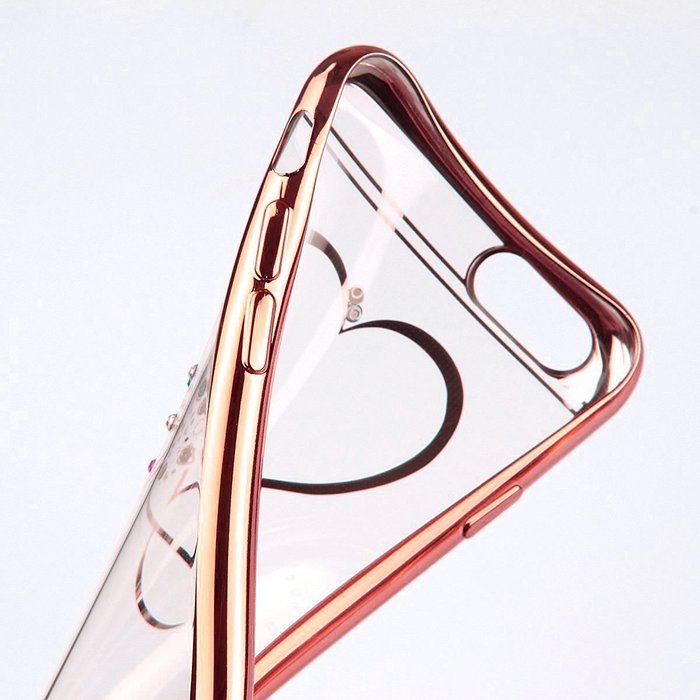 iPhone 7 Case,iPhone7 Case,ikasus Mini Love Heart Glitter Bling Crystal Rhinestone Diamonds Clear Rubber Golden... N47