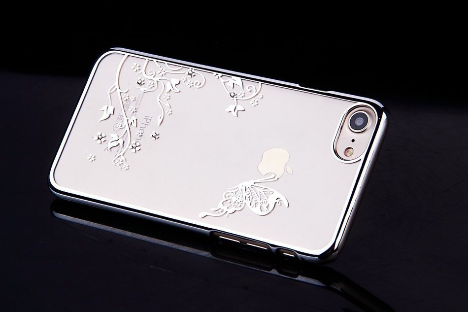iPhone 7 Case,iPhone7 Case,ikasus Mini Love Heart Glitter Bling Crystal Rhinestone Diamonds Clear Rubber Golden... N50