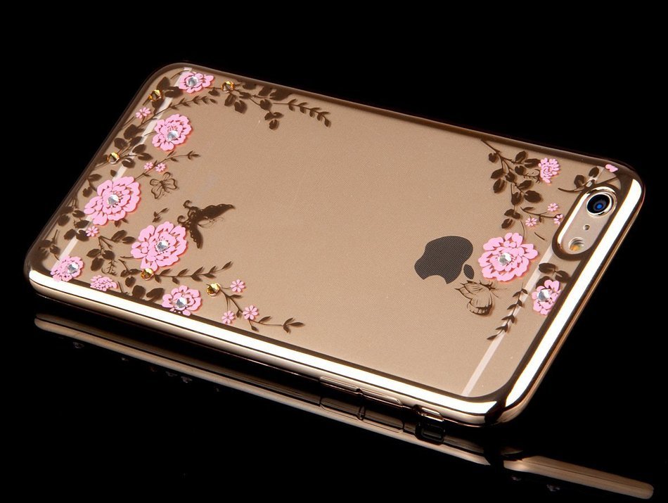 iPhone 7 Case,iPhone7 Case,ikasus Mini Love Heart Glitter Bling Crystal Rhinestone Diamonds Clear Rubber Golden... N53