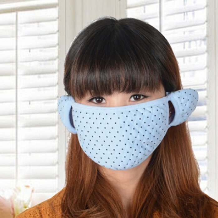 Spritech(TM) 5 Pcs Fashion Warm Cotton Bowknot Deaign Mask Anti Dust Mask Anti-fog Mask Earloop Face Mask Safety... N11