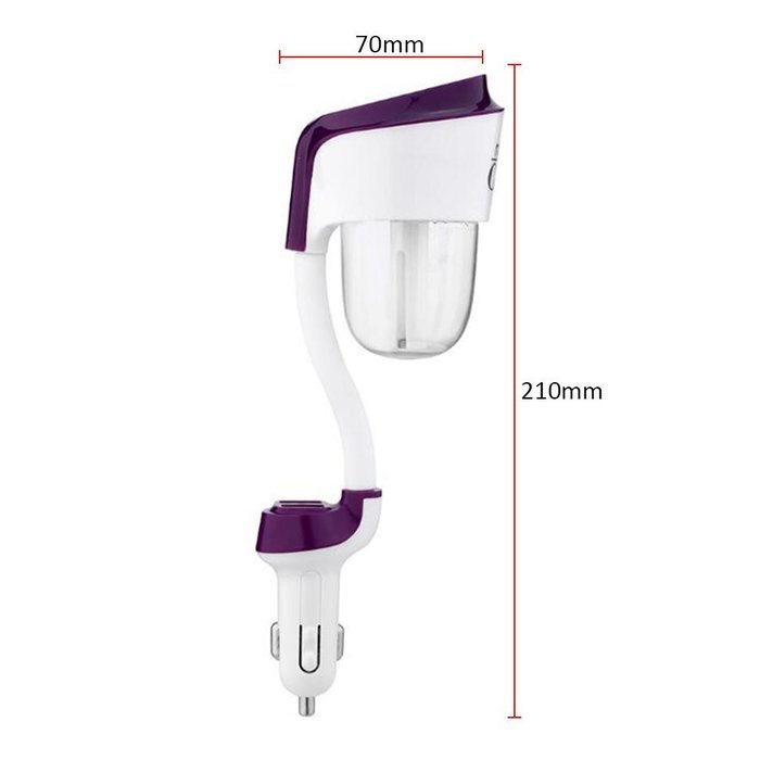 Cideros Aroma Diffuser Car Charger Humidifier Air Purifier with 2 Port USB Charger Aromatherapy Essential Oil... N17
