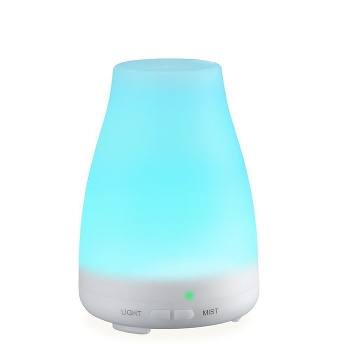 Creaker Colorful Lights Ultrasonic Humidifier Aromatherapy Machine Oil Lamp Vase Shape 120ML Bottle N3