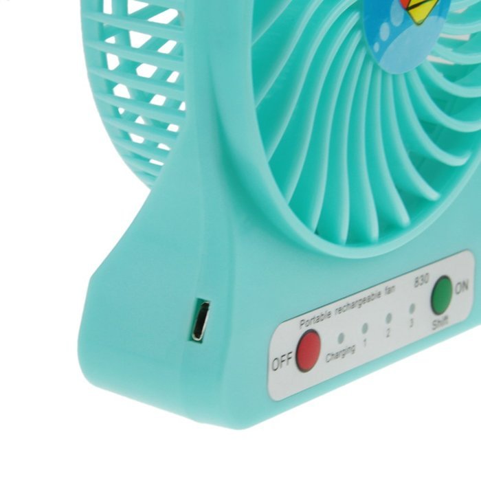Greenery 360 Degree Rotating Antique USB Powered Plug Charging Ultra-quiet Metal Desktop Table Fan Super Mute... N9