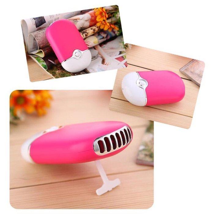 LOHOME&reg; Portable USB Rechargeable Mini Bladeless Handheld Air Conditioning Fan (Black) N13
