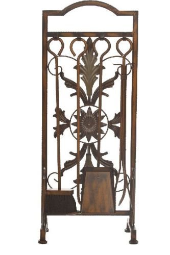 Antique Copper/Patina 5 Piece Fireset - 33.5 inch