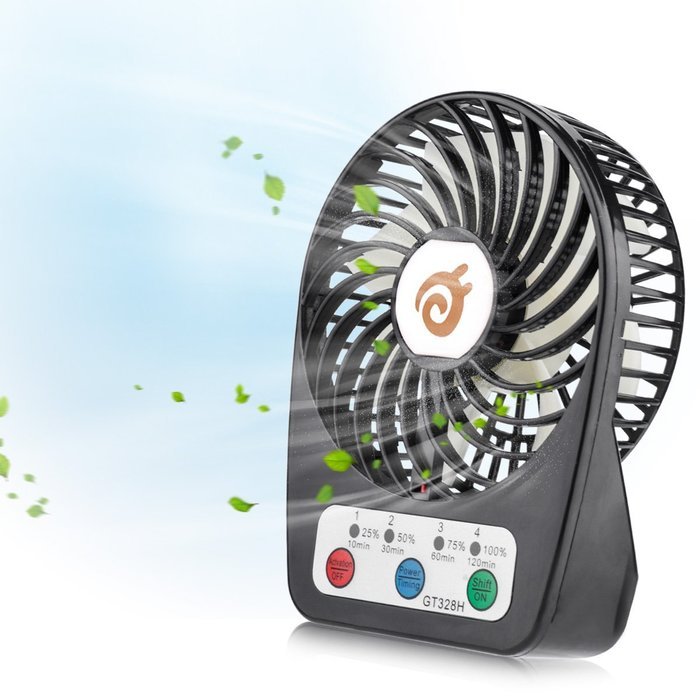 D-FantiX 3-inch Mini Portable Fan 4 Speeds Rechargeable USB Desktop Fan Personal Fan Small Handheld Fan Battery... N14
