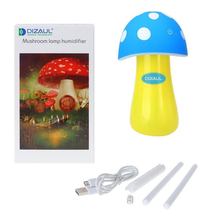 Ultrasonic Cool Mist Humidifier,Dizaul Mushroom Humidifier 200ml for skin moisturing,stealth mask with No Noise... N29