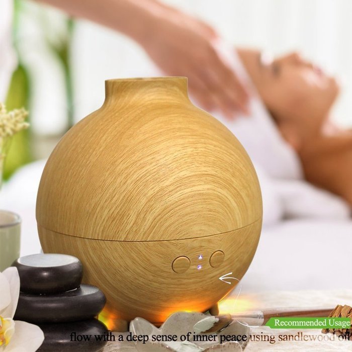 Ultrasonic Aromatherapy Essential Oil Diffuser 100ml Cool Mist Humidifier with 7 Color LED Mood Lights for Office... N11