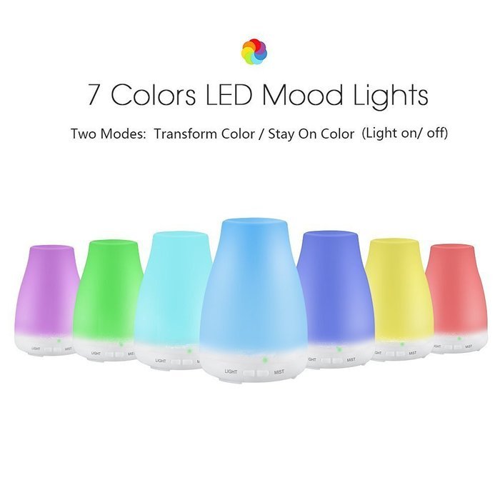 Magnet Cool Mist Humidifier Ultrasonic Whisper-quiet Operation, Aromatherapy Essential Oil Diffuser, Colorful... N4