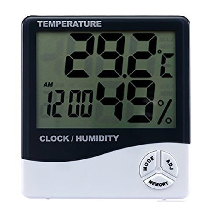 Indoor Digital Temperature and Humidity Meter with Alarm Clock Accurate Monitor Temperature Humidity and Display...