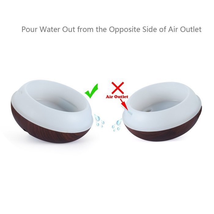 300ml Arom Oil Diffuser,Ultrasonic Cool Mist Humidifier with 7 Colors LED, Waterless Auto Shut-off for Baby Study... N6