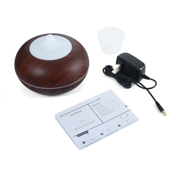 300ml Arom Oil Diffuser,Ultrasonic Cool Mist Humidifier with 7 Colors LED, Waterless Auto Shut-off for Baby Study... N7